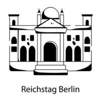 branché Reichstag Berlin vecteur