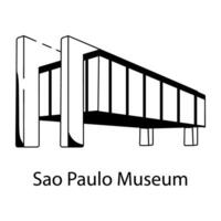 sao paulo musée vecteur