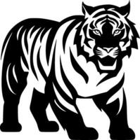 tigre, noir et blanc vecteur illustration