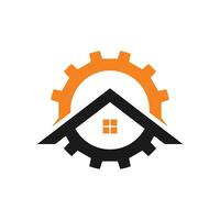 mécanicien maison vecteur logo conception