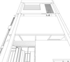 3d illustration de Résidentiel projet vecteur