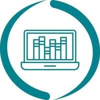 icône de vecteur de bibliothèque en ligne