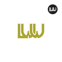 lettre lww monogramme logo conception vecteur