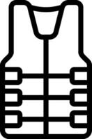 icône de ligne de gilet de sauvetage vecteur
