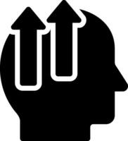 icône de glyphe de cerveau vecteur
