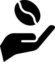 icône de glyphe de grains de café vecteur