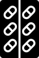 icône de glyphe de pilules vecteur