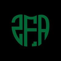 zfa lettre logo Créatif conception. zfa unique conception. vecteur