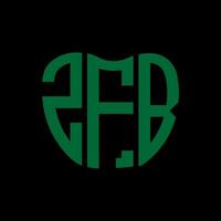 zfb lettre logo Créatif conception. zfb unique conception. vecteur