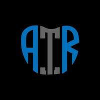 atr lettre logo Créatif conception. atr unique conception. vecteur