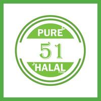 conception avec halal feuille conception 51 vecteur