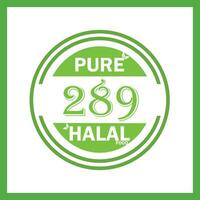 conception avec halal feuille conception 289 vecteur