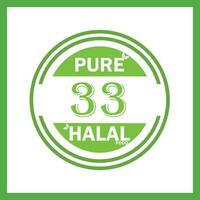 conception avec halal feuille conception 33 vecteur