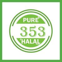 conception avec halal feuille conception 353 vecteur