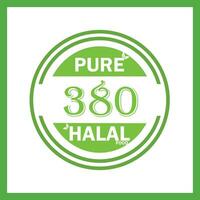 conception avec halal feuille conception 380 vecteur