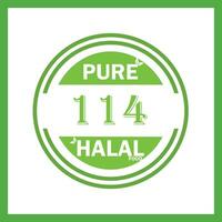 conception avec halal feuille conception 114 vecteur