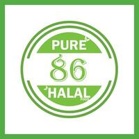 conception avec halal feuille conception 86 vecteur