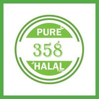 conception avec halal feuille conception 358 vecteur