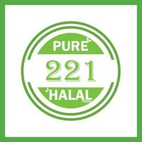 conception avec halal feuille conception 221 vecteur