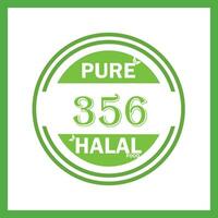 conception avec halal feuille conception 356 vecteur