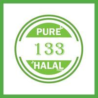 conception avec halal feuille conception 133 vecteur