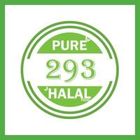 conception avec halal feuille conception 293 vecteur