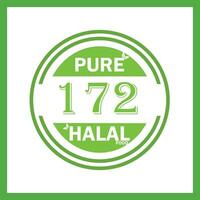 conception avec halal feuille conception 172 vecteur