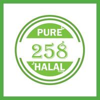 conception avec halal feuille conception 258 vecteur