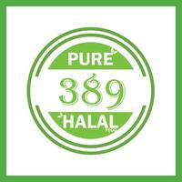 conception avec halal feuille conception 389 vecteur