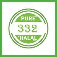 conception avec halal feuille conception 332 vecteur
