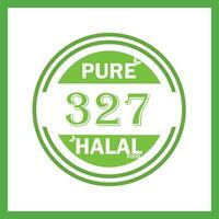 conception avec halal feuille conception 327 vecteur