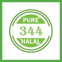 conception avec halal feuille conception 344 vecteur