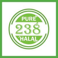 conception avec halal feuille conception 238 vecteur