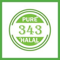 conception avec halal feuille conception 343 vecteur