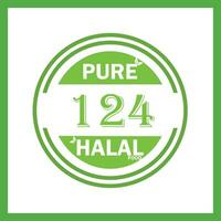 conception avec halal feuille conception 124 vecteur