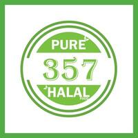 conception avec halal feuille conception 357 vecteur