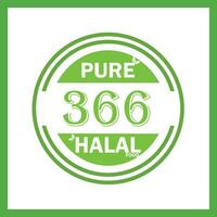 conception avec halal feuille conception 366 vecteur