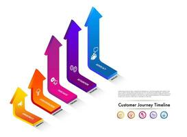 La Flèche infographie modèle étape pour affaires direction, commercialisation stratégie, diagramme, données, éclat, La Flèche calendrier, pour présentation rapport et le progrès vecteur