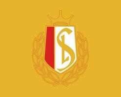 la norme de Liege club symbole logo Belgique ligue Football abstrait conception vecteur illustration avec Jaune Contexte