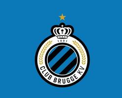 club brugge kv club symbole logo Belgique ligue Football abstrait conception vecteur illustration avec bleu Contexte