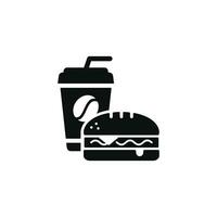 sandwich et boisson icône. vite nourriture icône isolé sur blanc Contexte vecteur