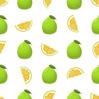 illustration sur le thème gros pomelo sans couture de couleur vecteur