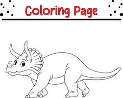 dinosaure coloration page pour les enfants. noir et blanc vecteur illustration pour coloration livre