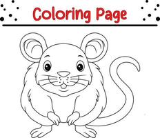 mignonne Souris animal coloration page illustration vecteur. pour des gamins coloration livre. vecteur