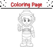 espace coloration page pour les enfants. noir et blanc vecteur illustration pour coloration livre