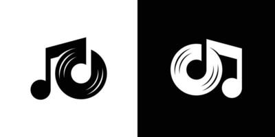 logo conception avec musical éléments avec une combinaison de musical Remarques et cassettes. vecteur