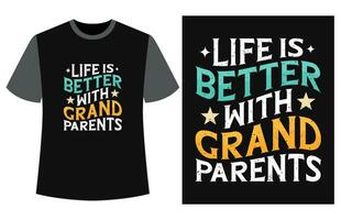 content grands-parents journée T-shirt vecteur, marrant ancien grands-parents journée T-shirt conception vecteur