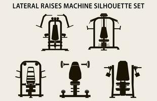 ensemble de Gym équipement silhouette vecteur, aptitude élément machine illustration paquet vecteur