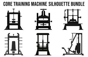 gratuit Gym machine silhouettes vecteur empaqueter, aptitude élément machine illustration paquet