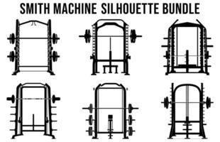 gratuit Gym machine silhouettes vecteur empaqueter, aptitude élément machine illustration paquet